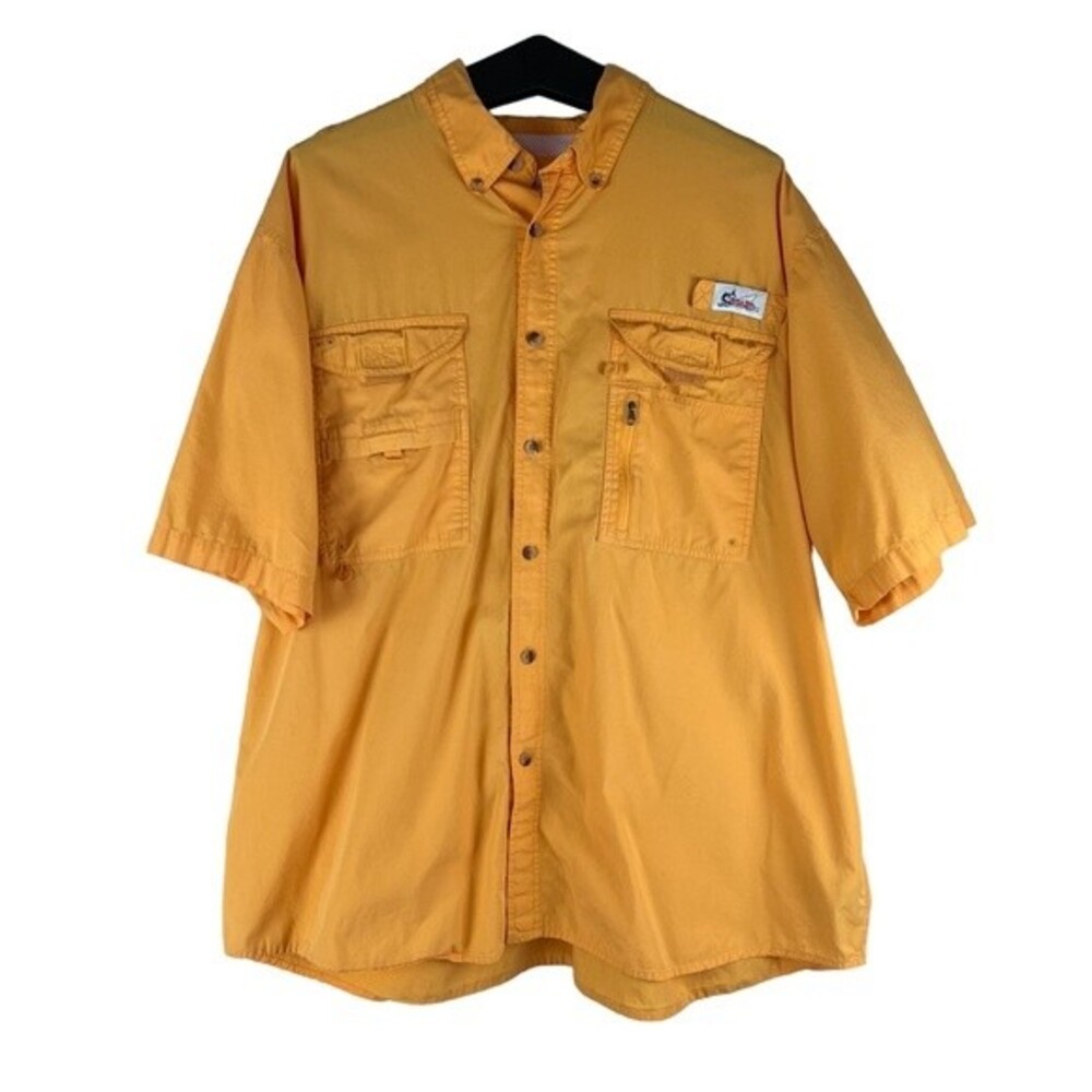World Wide Sportsman Short Sleeve Fishing Button Up Shirt 2XL Breathable